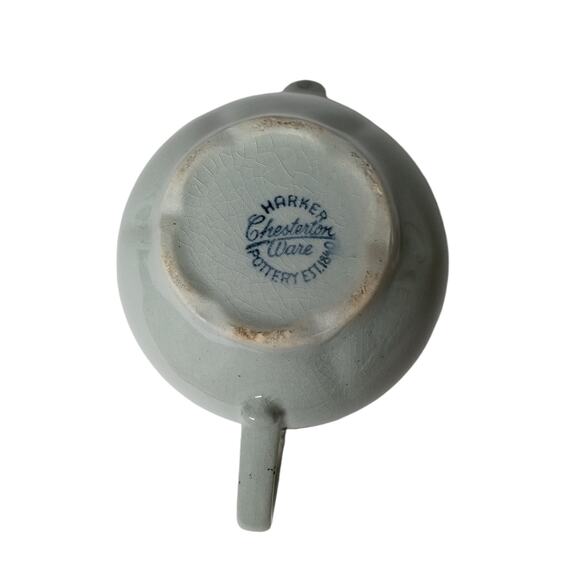 Vintage Harkerware Chesterton Gray Creamer Pitcher Pate Sur Pate from Set - Picture 9 of 10